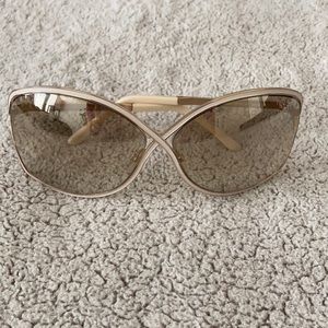 authentic Tom Ford white and gold “Rickie” sunglasses